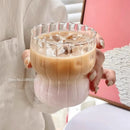 GobekUsa Clear Glass Coffee Cup Set - Heat-Resistant Borosilicate, Ideal for Hot/Cold Drinks