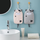 GobekUsa Cartoon Embroidery Hanging Hand Towel - Soft, Absorbent, Quick Dry Towel