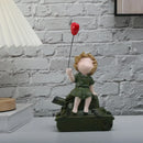 GobekUsa Balloon Girl Tank Art Figure Resin Statues Collection for Interior Decor