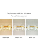GobekUsa Gold Full Spectrum Crystal Chandelier for Living, Dining & Bedroom
