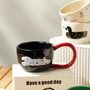 GobekUsa Cartoon Big Ear Cup Ceramic Mug for Coffee, Milk, and Oatmeal