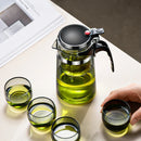 GobekUsa Glass Tea Pot with Infuser & Chinese Tea Set Deep Utensil
