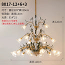 GobekUsa Glass Flower Chandelier: Elegant Retro High-End Lobby Main Light for Home, Restaurant