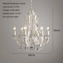 GobekUsa Iron Crystal Chandelier for Living Room Dining Bedroom Clothing Store Lighting