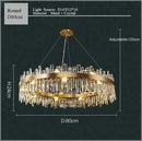 GobekUsa Crystal LED Oval Chandelier for Dining Room Lighting