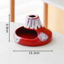 GobekUsa Cartoon Volcanic Ceramic Ashtray with Lid Desk Decoration Windproof Ashtray