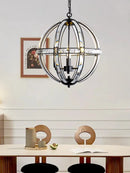 GobekUsa Bronze Black Chrome Gold Globe LED Chandelier for Living Room