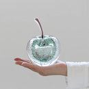 GobekUsa Crystal Glass Apple Pear Ornaments Home Decor Figurines