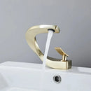 GobekUsa Basin Faucet Brushed Gold Mixer Tap Hot Cold Sink Faucet Chrome Black New