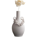 GobekUsa Geometric Chain Porcelain Vase - Stylish Room Decor & Flower Vase