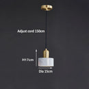 GobekUsa Green Marble Pendant Light: Luxury Hanging Lamp for Dining Room, Bedside, Hotel.