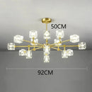 GobekUsa Crystal Chandelier: Luxury Living Room & Bedroom Pendant Light