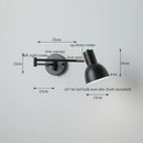 GobekUsa Black Iron LED Wall Sconce for Home Decor - Modern Nordic Style