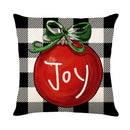 GobekUsa Christmas Santa Claus Linen Pillowcase - Sofa Cushion Cover, Decorative Living Room Pillow Cover