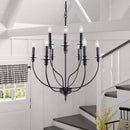 GobekUsa 9-Head Retro Industrial Chandelier with E14 Candle Lights