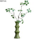 GobekUsa Bamboo Ceramic Vase for Stylish Room Decor and Flower Arrangement