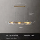 GobekUsa Art Glass Dining Table Chandelier: Modern Luxury LED Hanging Light Fixtures