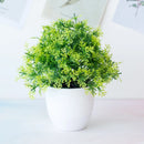 GobekUsa Artificial Mini Plant Bonsai Greening Potted Desktop Simulation Green Plant