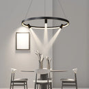 GobekUsa Black Round Spotlight Chandelier Pendant Light for Home Decor and Dining Room