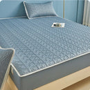 GobekUsa Ice Silky Latex Fitted Sheet Set - Soft Breathable Solid Color Mat