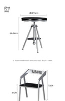 GobekUsa Industrial Iron Art Solid Wood Dining Chair for Coffee Shop & Bar