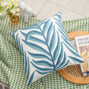 GobekUsa Boho Floral Embroidered Canvas Cushion Cover 45*45cm for Living Room