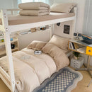 GobekUsa Buttoned Washed Cotton Bedding Set: Soft & Breathable Quilt Cover for Home or Dorm