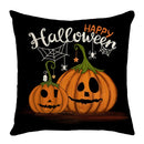 GobekUsa Halloween Pillowcase Set - Festive Sofa Cushion Covers with Pumpkin Cat Witch Hat Print.