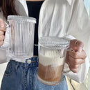 GobekUsa Glass Straw Cup - Elegant Japanese Style Milk Coffee Tea Wedding Gift