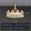 GobekUsa Luxe Crystal Ceiling Chandelier - Elegant Home Decor Hanging Light for Living Room
