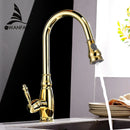 GobekUsa Gold Kitchen Sink Mixer Faucet with Pull Out Spray Head Rotation - WF-4118