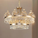 GobekUsa Crystal Chandelier: Postmodern Light Luxury Double-Layer Pendant for Home Living Room