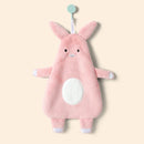 GobekUsa Cartoon Animal Shape Coral Velvet Hand Towel for Kids, Absorbent Kitchen Bathroom Cleaning Towels