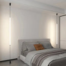 Italian Linear Black Metal & Acrylic Pendant Light