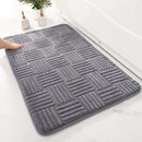 GobekUsa Cotton Velvet Striped Floor Mat: Soft & Non-Slip Bathroom Carpet