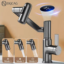GobekUsa LED Bathroom Basin Faucet 360 Rotation Mixer Sink Tap with Multifunction Stream Sprayer