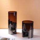 GobekUsa Amber Glass Vase: Stylish Terrarium and Room Decoration Accessory