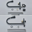 GobekUsa Black Rainwater Kitchen Faucet Flexible Pull Out 3 Way Nozzle Mixer Tap