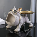GobekUsa Bulldog Figurine Storage Box Resin Craft Home Decor Sculpture Ornament