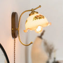 GobekUsa Iron Glass LED Wall Lights Modern Bedside Lamp 4w Bulb for Bathroom Bedroom Living Room
