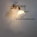 GobekUsa Glass Base LED Wall Sconce, Pull Chain Switch, Modern Rotate Stair Light