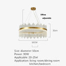 GobekUsa Crystal Pendant Chandelier Remote Control Dimmable LED Lighting