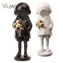 GobekUsa Banksy Deep Diver Sculpture: Modern Street Art Girl Statue for Home & Office Decor