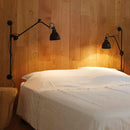 GobekUsa Gras BL Wall Lamp: Adjustable Chrome Long Arm Reading Light