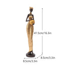 GobekUsa Black Woman Resin Figurine: Exotic Decor for Home Living Room, Bedroom, Desktop