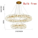 GobekUsa Crystal Flower Chandelier: Luxury LED Ceiling Light for Home Decor, Living Room, Bedroom