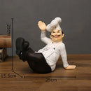 GobekUsa Bearded Chef Resin Figure Sculpture Modern Kitchen Desk Decor Ornaments