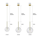 GobekUsa Clear Glass Ball Pendant Chandelier for Dining Room Bedroom Decor Lighting