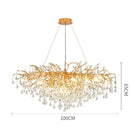 GobekUsa Gold Chandelier Glass Pendant Lamp for Home Decor - Modern Luxury Lighting