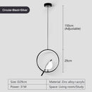 Rotatable Magpie Bird Metal Pendant Light in Gold or Silver